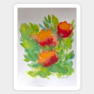 Abstracted Watercolor Botanical Floral Sticker